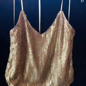 Gold sequin cami